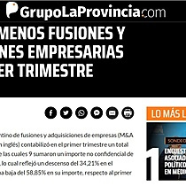Reportan menos fusiones y adquisiciones empresarias en el primer trimestre